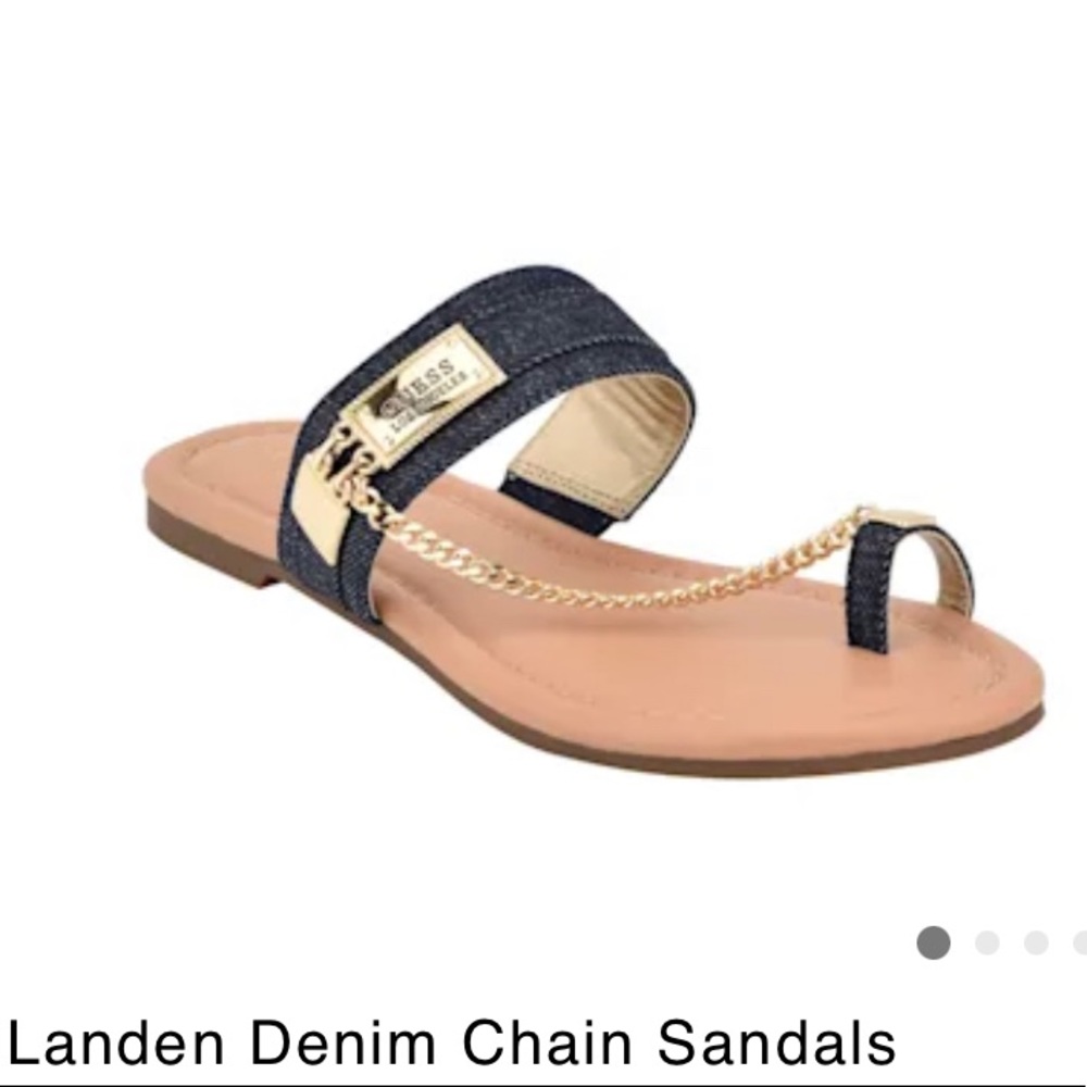 Landen denim chain sandal